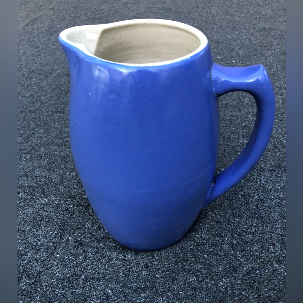 Blue Pottery Pitcher